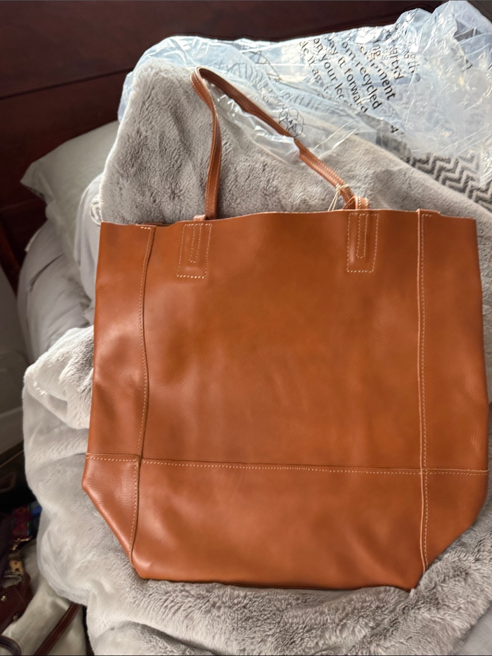 Sseko Warm Tan Leather Tote